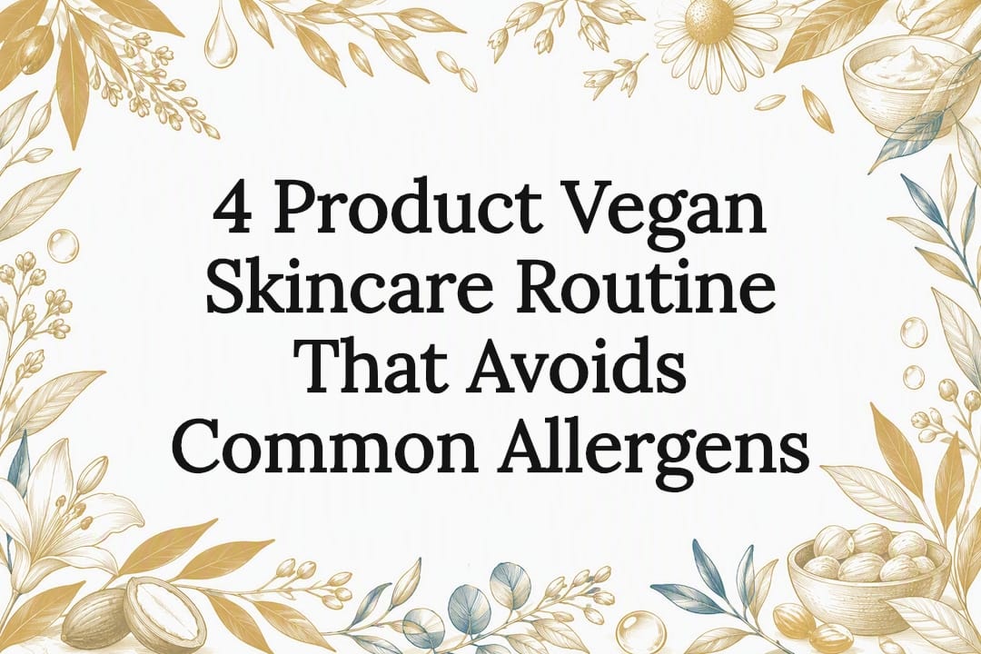 Decorative vegan skincare title card