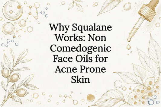 Decorative squalane skincare title card