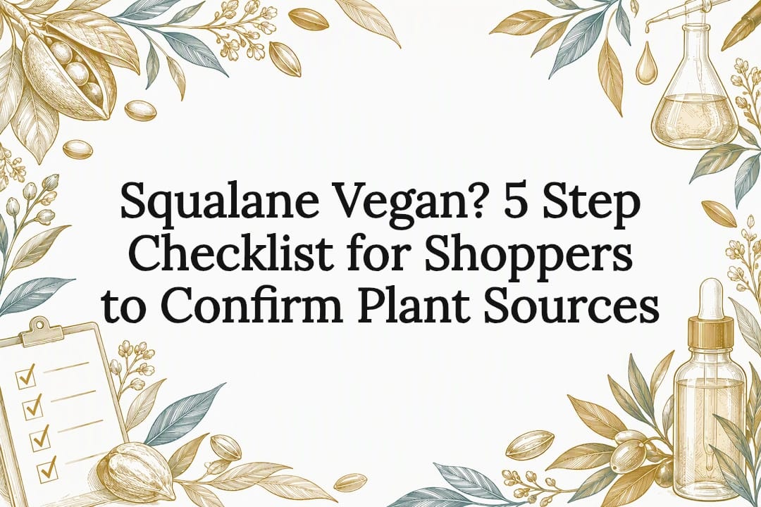 Decorative squalane vegan checklist title card