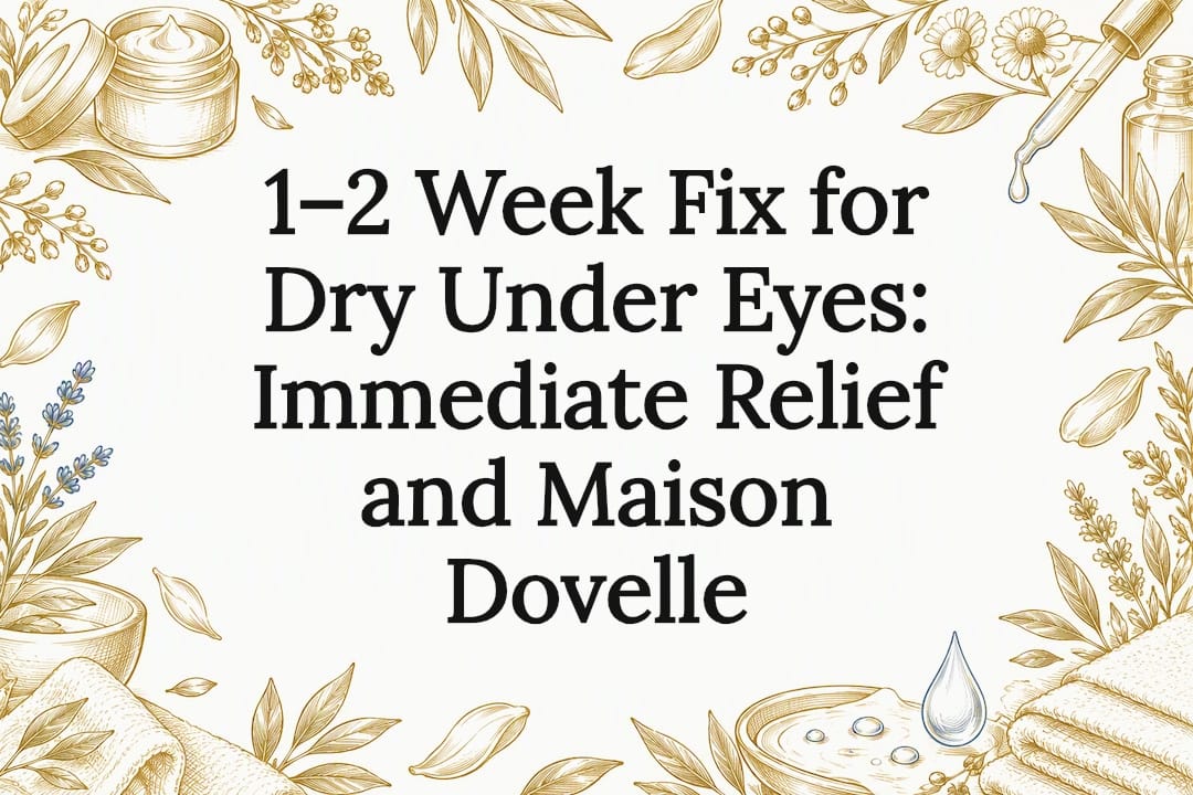 Decorative dry under-eye care title card